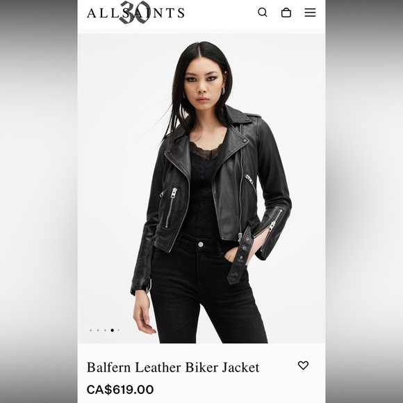 All Saints Jackets & Blazers - All Saints Leather Moto Jacket